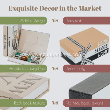 Coffee Table Decorative Storage Faux Book Box